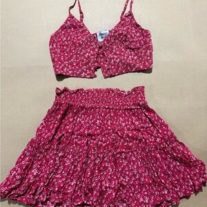 Princess Polly Red Floral Set